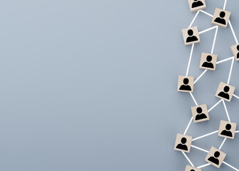 Teamwork and unity concept. Organization structure, social network and teamwork concept. Business...