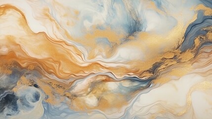 Natural luxury abstract fluid art painting in alcohol ink technique.