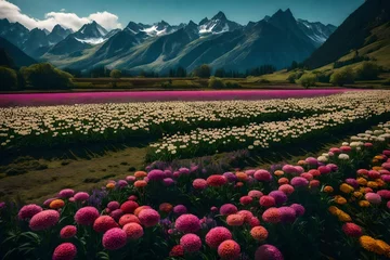 Fototapeten field of tulips in spring © rao zabi
