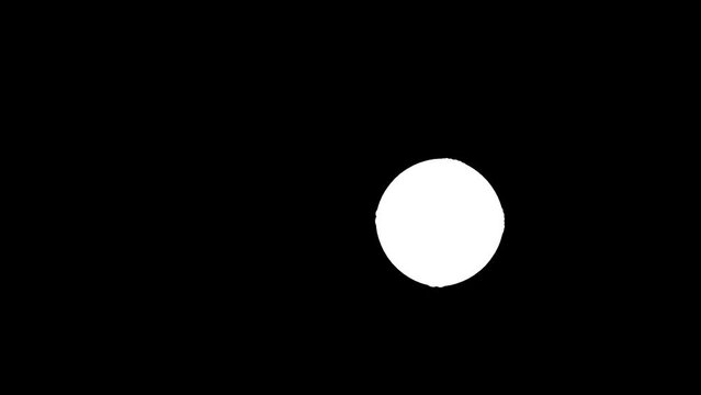 A baseball ball flies directly into the frame isolated with an alpha channel