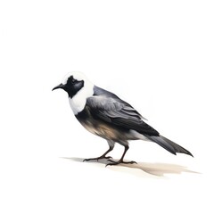 White-faced storm-petrel bird isolated on white background.