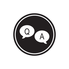 question and answer icon vector