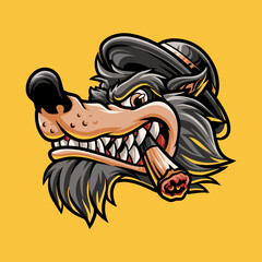 Wolf Head mascot great illustration for your branding business