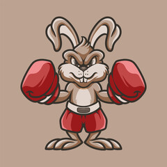Rabbit Boxer mascot great illustration for your branding business