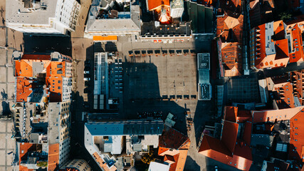 Aerial view of Zagreb street. - 647979469