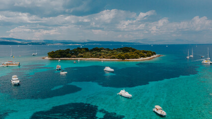 Aerial view of a beautiful Adriatic sea - 647979819