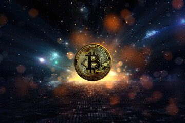 Obraz na płótnie Canvas Bitcoin concept in e-business
