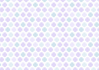かわいい十字タイルが並んだカラフルなシームレスパターン背景_パターン2_紫色