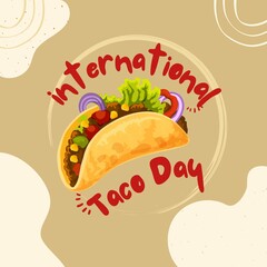 Premium Vector | National taco day