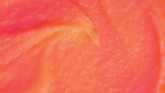 Smoothies from fresh fruits and berries. Ice cream texture. Fruit yogurt ice cream. Delicious sweet dessert close-up as a background.