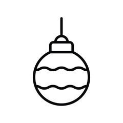 christmas ball icon vector design template simple and clean