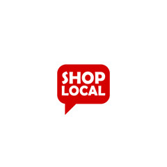 Shop local. Badge icon. Shop Local Speech Bubble icon
