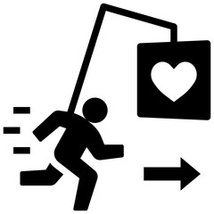 heart glyph style icon