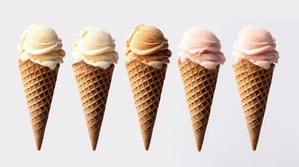 chocolate ice cream, strawberry ice cream and vanilla icecream