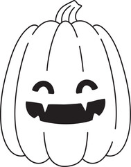 Halloween Happy Pumpkin Illustration Icon