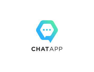 Modern Chat app logo design