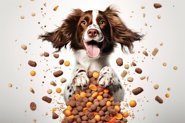 pet food with dog