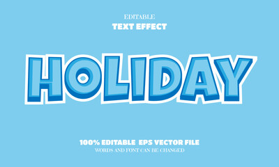 Holiday Text, Editable Font Effect