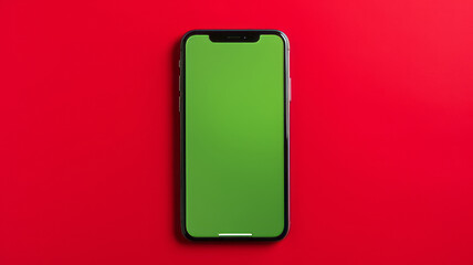 A smartphone displaying a well-curated green screen feed.generative ai