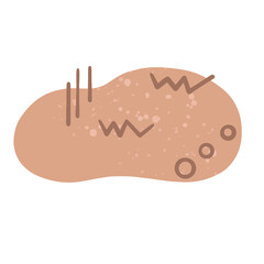 Abstract Boho Brown Clipart