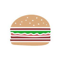 Hamburger Flat Illustration