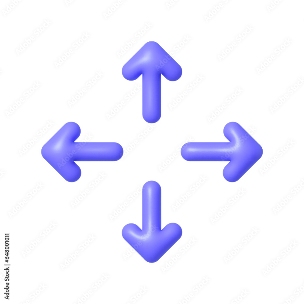 Aufkleber move 3d icon mouse vector. pointer cursor. computer mouse click cursor. vector design element