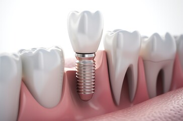 Fototapeta na wymiar a dental implant in a human mouth