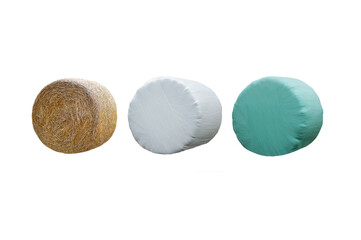  dryround bale isolated on white background