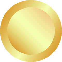 Golden round button