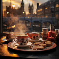 Tea in London. - obrazy, fototapety, plakaty