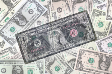 Money background,american dollars.Seamlessly tileable and repeatable one dollar bills, US Currency.Wealth concept, free trade,business concept background.3d rendering.