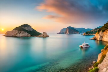 Obraz premium sunset on the sea