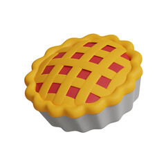 3d apple pie thanksgiving icon