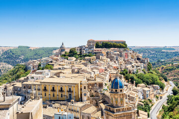 Panoramic view of Ragusa Ibla, Sicily, Italy - 648015496