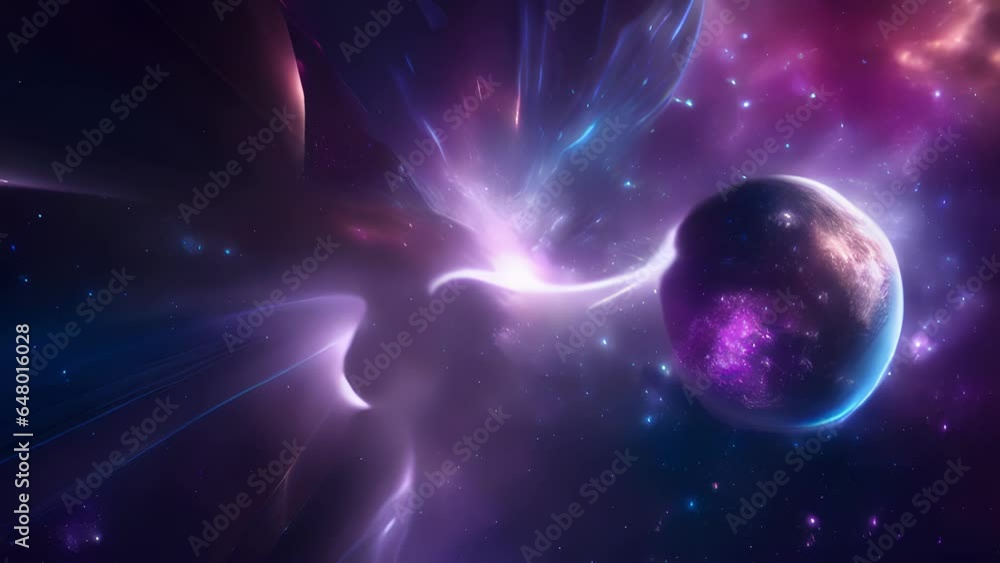 Poster cosmic pulse stardustlike particles flicker and spark, pulsating in sync with a celestial heartbeat,