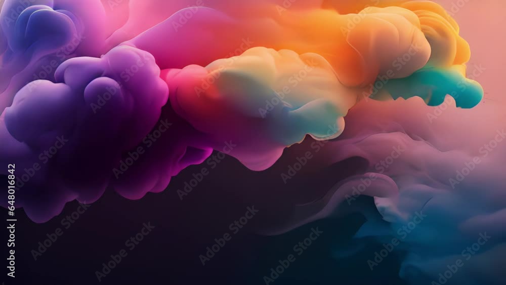 Poster melting colors a vibrant and captivating display of liquid flowing and blending together, melting in