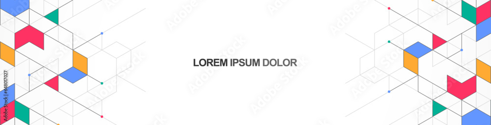 Wall mural creative idea of modern design with abstract geometric background. minimalistic vector texture with 