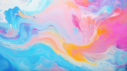 Obraz premium Abstract marbled acrylic paint ink waves painting for background.