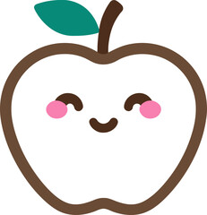 illustration of an apple on white