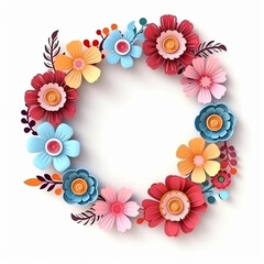 Elegant Flower Frame Art for Home Decor - Floral Delight Created with generative AI tools.