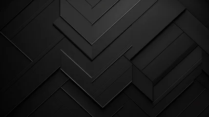 Poster Abstract black triangle background, grunge texture. © Yuwarin