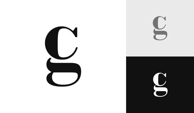 Letter GC initial monogram logo design