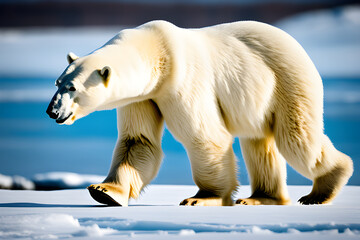 Walking Polar Bear generative ai