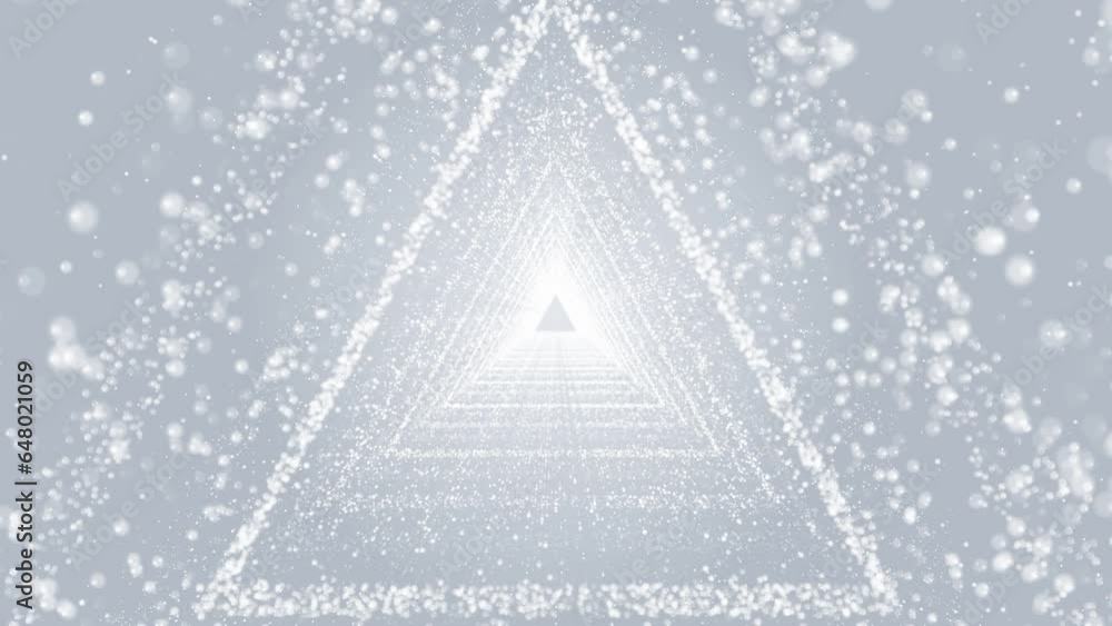 Poster elegant particle tunnel on a light background. abstract technology background with glitter particle 