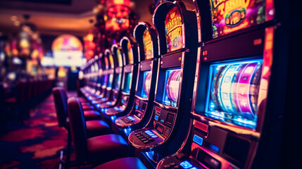 Casino slot machines - obrazy, fototapety, plakaty