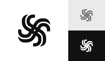 Naklejka premium Letter SS initial monogram logo design