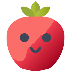 Obraz premium isolated cute pomegranate fruit white background