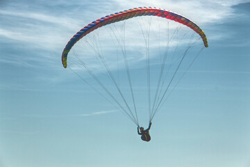 paragliding in the sky