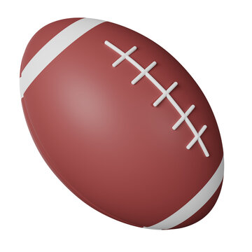 Rugby 3D Icon Illustration