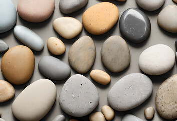 River colorful stones background texture, Generative AI